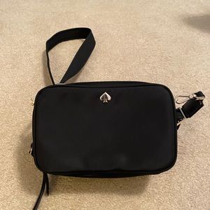 Kate Spade Black camera nylon crossbody bag